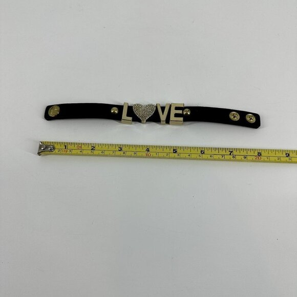 BCBG Generation Heart Love Leather Bracelet with Snap - Picture 3 of 4